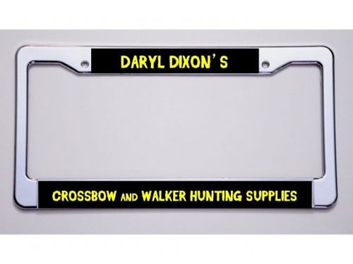 Walking dead fans.&#034;daryl dixon&#039;s/crossbow &amp; walker hunting&#034; license plate frame