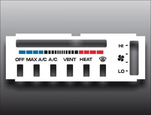 1990-1993 dodge ram white heater control switch overlay hvac