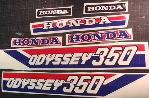 1985 85&#039; atv fl350 fl-350 odyssey 7pc atc decals graphic sticker kit free ship