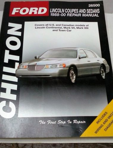 Chilton ford lincoln coupes and sedans repair manual