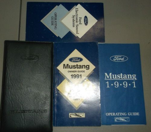 1991 ford mustang gt lx owners manual original and case + 2 supplements