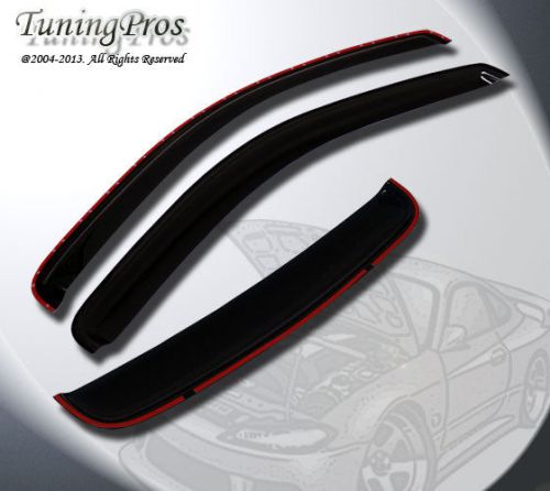 Dodge dakota 1997-2004 3pcs in channel windows visor sun guard &amp; 3mm sunroof