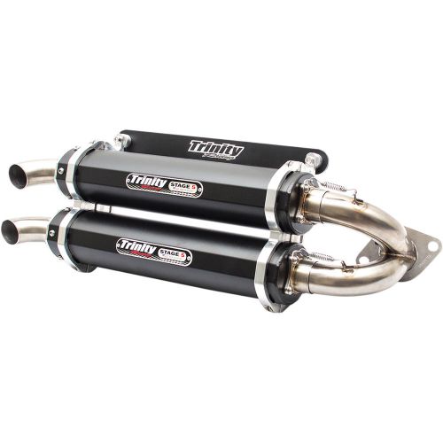 Trinity racing stage 5 slip-on black exhaust polaris rzr xp 1000 2015-2016