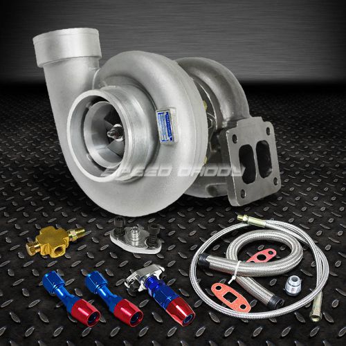 Gt45 800+hp t4/t66 3.5&#034;v-band 1.05 a/r 92 trim turbo charger+oil feed+drain line