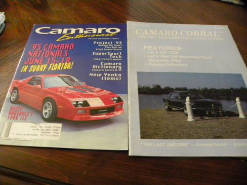 Camaro corral vol 3 issue 3 may/june 86,enthusiast magazine may/june 95 z28 uscc