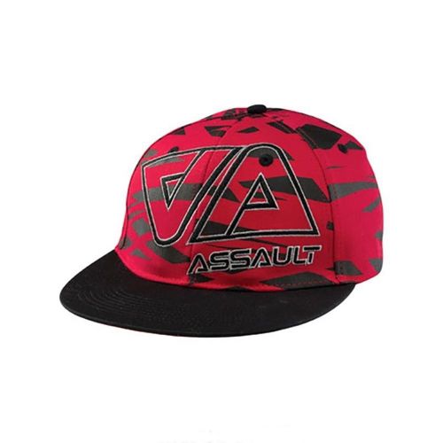 Polaris black &amp; red assault snowmobile fitted hat cap one size fits all
