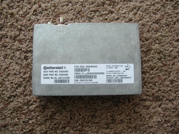 Onstar module - continental 25826499 / 2009 g8 gt 