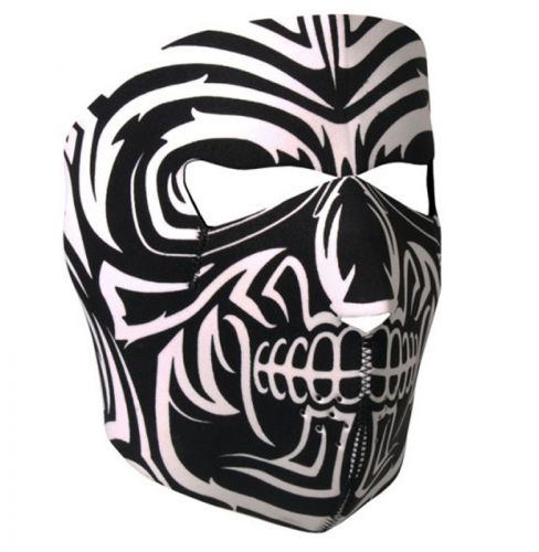 Neoprene tribal skull face full face skull biker mask
