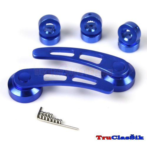 Aluminum cutout design 115mm usa blue window cranks handles diy fits kdm cars