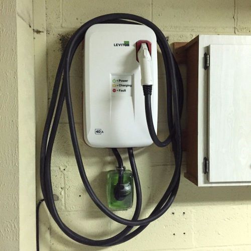 Leviton evb40-pst evr-green 400 ev charger, 40-amp 9.6kw like juicebox blink