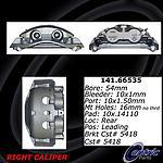 Centric parts 141.66535 rear right rebuilt caliper with hardware