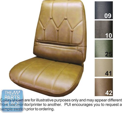 71-72 riviera dk green front bucket seat cover hardtop rear headrest cover pui