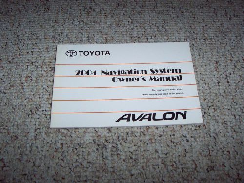 2004 toyota avalon factory navigation system owner user manual xl xls