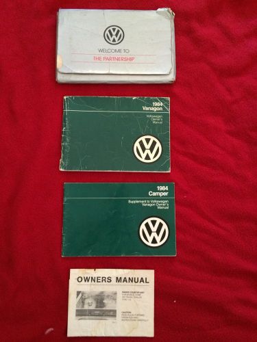 Vintage volkwagon vw 1984 vanagon owners manuel 2 booklets and range manuel