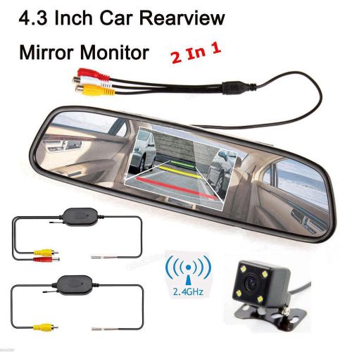 4.3&#034; tft lcd car rear view monitor 170 degrees lens reverse parking camera kit