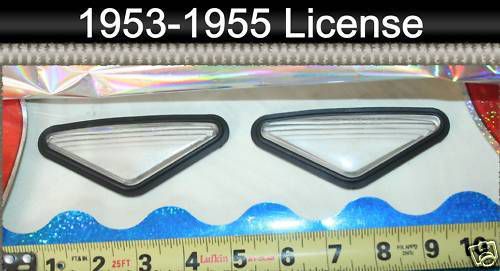 Corvette 1953 1954 1955 license light lens + gasket