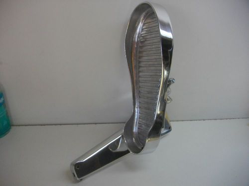 Polished aluminum stringer mount foot throttle gas peddle v-drive jet boat push