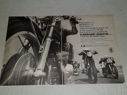 1970 kawasaki mach iii ad / article