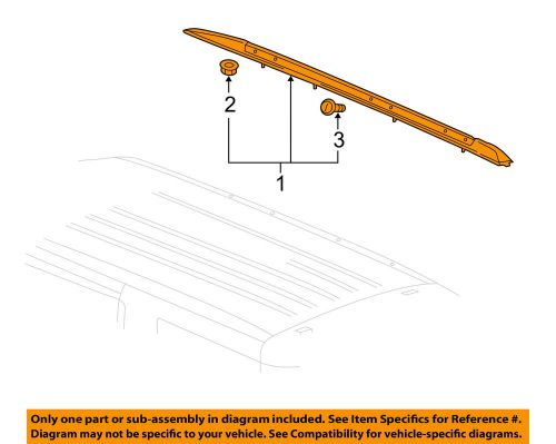 Gm oem roof rack rail luggage carrier-side rail right 23276285