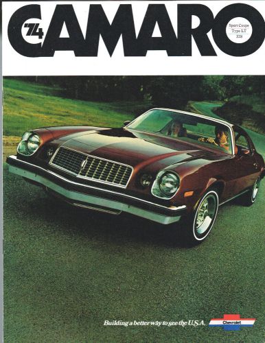 1974 chevy camaro brochure / catalog : z28 / z-28,type lt