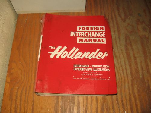 Hollander foreign car parts interchange manual thru 1979