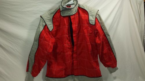 Kart racing jacket small with heat patch on right arm red drivers jacket