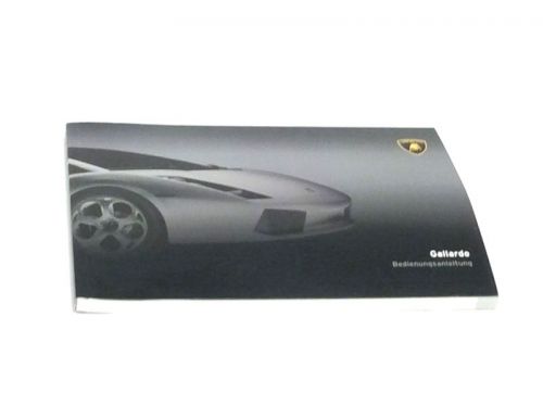 Lamborghini gallardo coupe 04-07 european spec owners handbook manual german