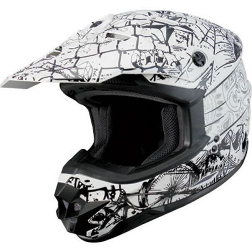 Gmax gm76x street life mx helmet white/black/silver md