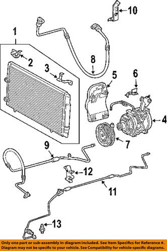 Toyota oem 8871106120 a/c hose/a/c refrigerant discharge hose