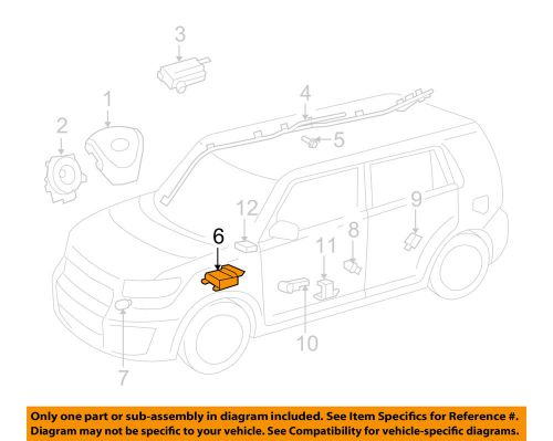 Scion toyota oem 08-10 xb supplemental restraint system-center sensor 8917012580