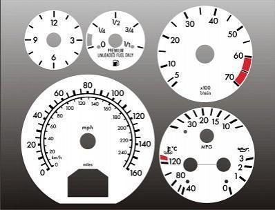 1998-1999 mercedes s500 s420 instrument cluster white face gauges w140 98-99