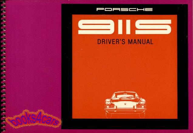 1969 porsche 911s owners manual 911 drivers handbook guide book 69 s porsche 911