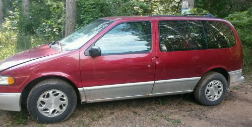 Plymouth villager ls minivan winter car. front 2 seats only good runner as is