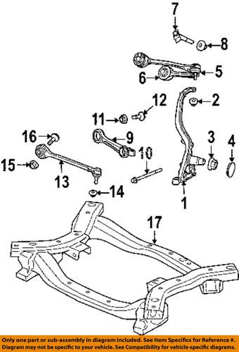 Mopar oem 6507089aa rear suspension-lower control arm rear bolt