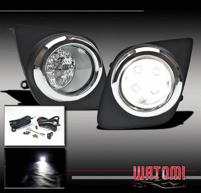 09-10 toyota rav4 led fog light clear lens w/oem switch