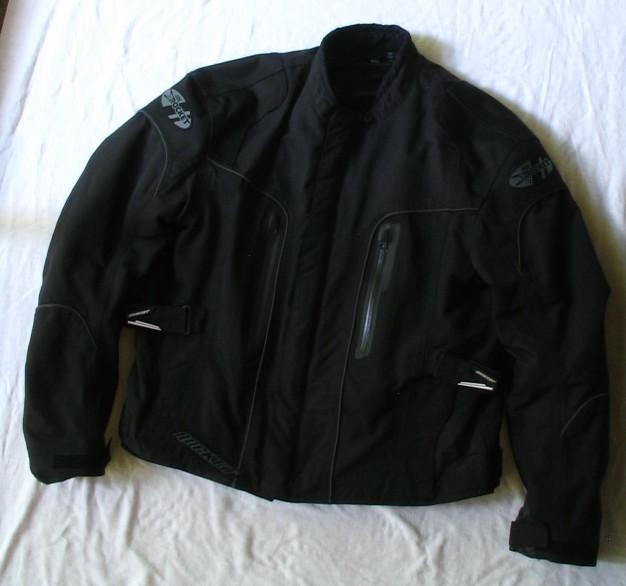 Joe rocket motorcycle jacket black sz lg waterproof mesh snap in armor interior