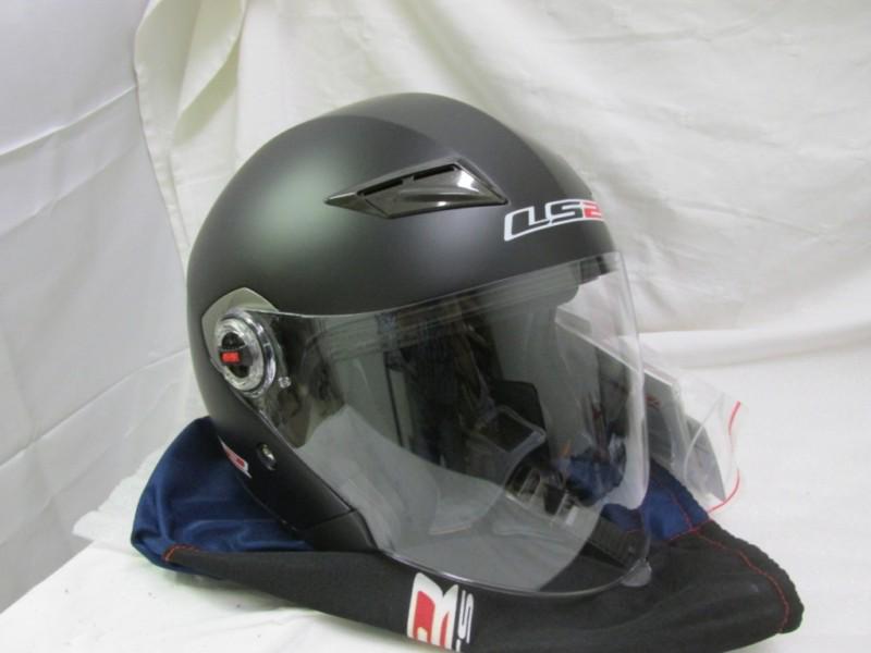 Ls2 of569  fmvss no. 218 black open face helmet - size xxl