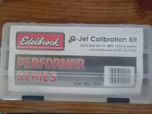 Edelbrock 1991 q-jet calibration kit quadrajet 4mv 1974 & earlier & 1901 & 1902