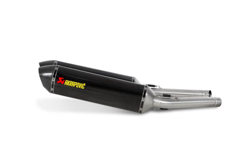 Akrapovic dual slip-on mufflers hexagonal ti/cf/cf for suz gsx-1300r 2008-2012