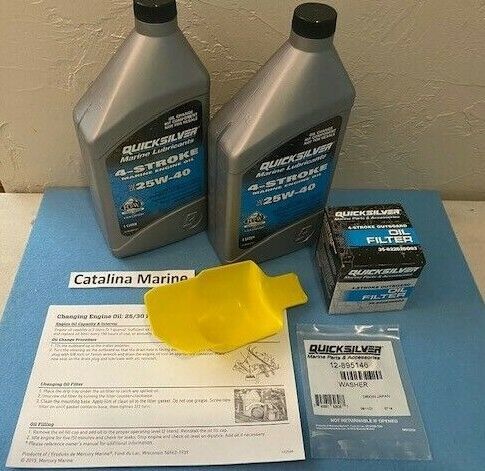 Mercury quicksilver oem oil change kit w/ filter 25/30hp efi 4-stroke 8m0081911