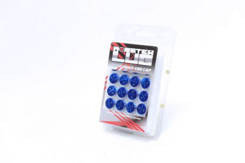 Wheel mate fits monster lug caps m14x1.50 set of 20 - blue - plastic