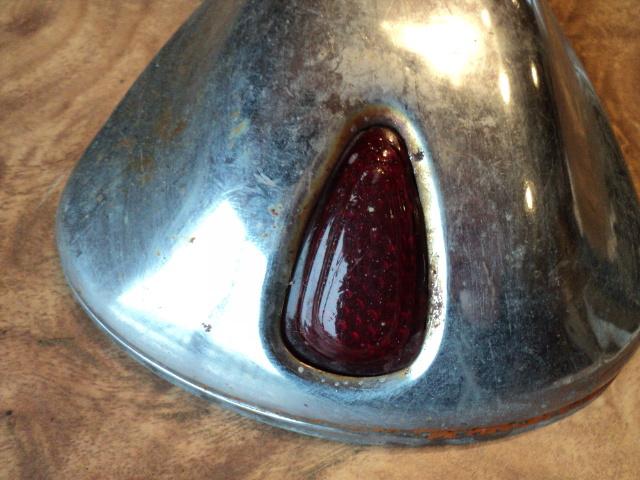 Vintage exhaust tip with red jewel