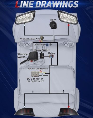 Nokins golf cart led luxury plus lamp kit ezgo club car tempo brand new