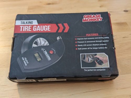 Talking digital tire psi pressure gauge grease monkey new car truck automobile