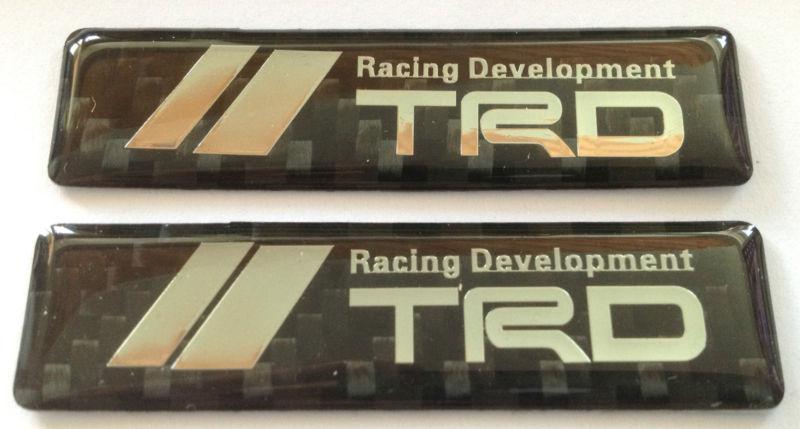 Trd carbon fiber resin badge emblem stickers toyota supra tundra tacoma corolla