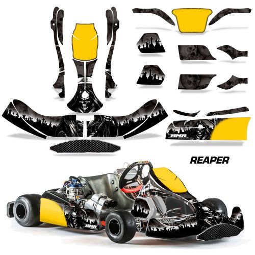 Graphics kit sticker decal wrap for kart crg na3 reaper black