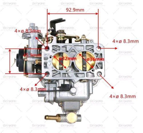 32/36 dgv 2 barrel carburetor w/ electric choke - for weber empi holley, new!