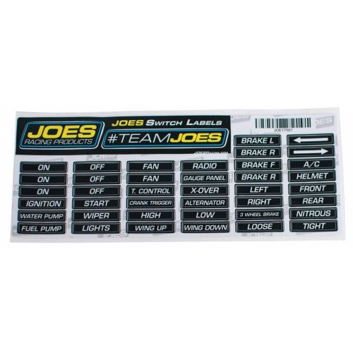 Joes racing products    17501    joes switch panel labels