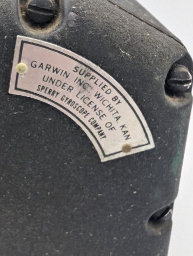 Vintage garwin for sperry directional gyro indicator, aviation aircraft, 23-600