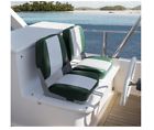 Leader accessories deluxe folding marine boat seat white/green marine, boat seat